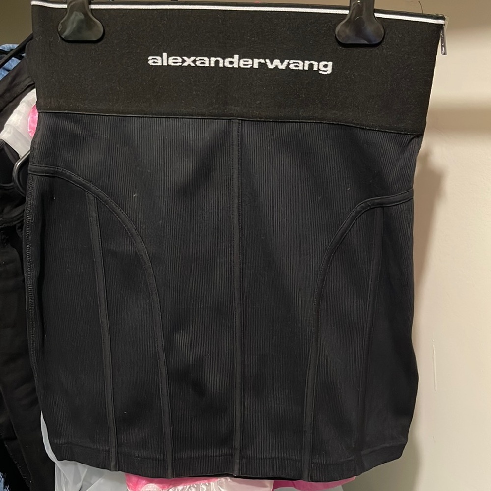 Alexander Wang Skirt. Large. Black. White logo